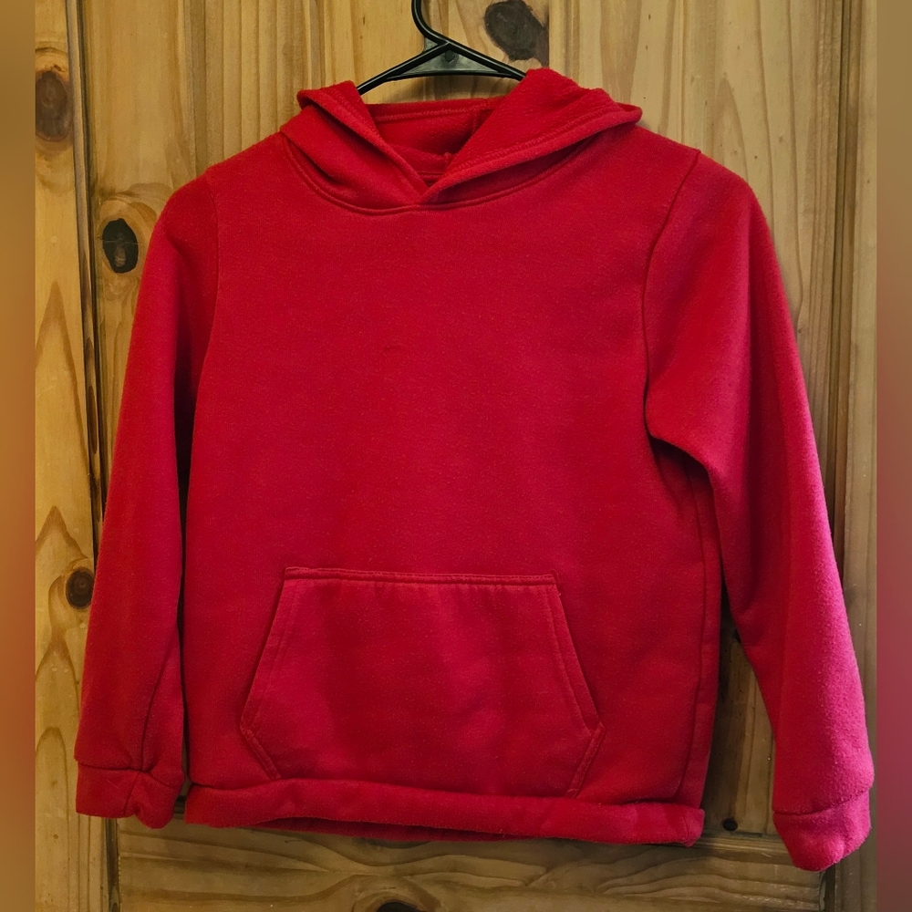 Girls Red fleece hoodie